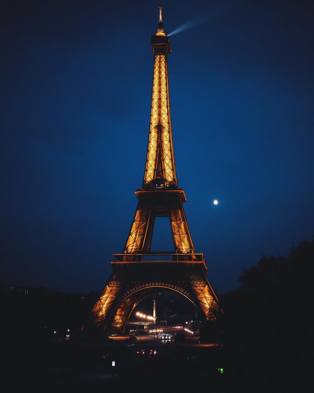 Paris streets and landmarks at golden hour